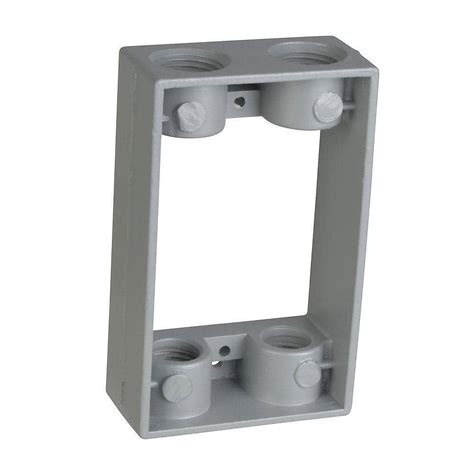 metal junction box extender|exterior junction box extension.